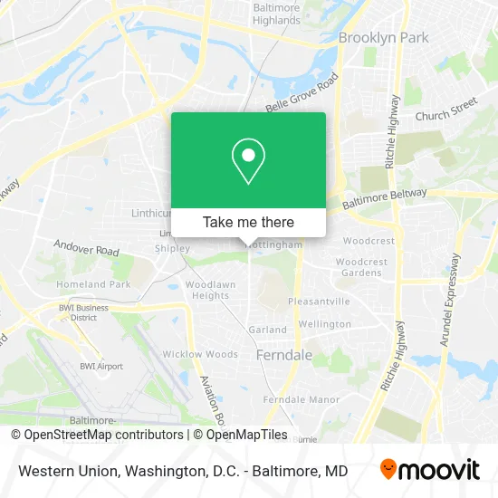 Western Union map