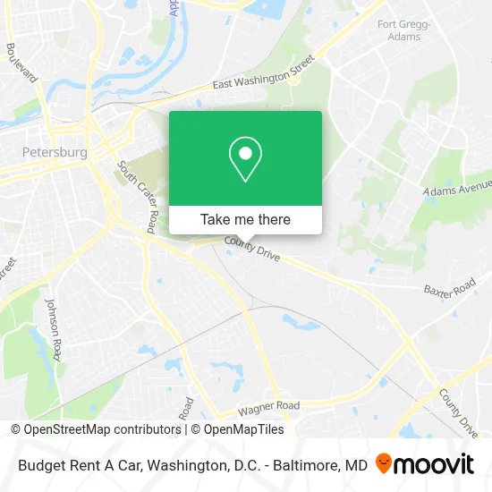 Budget Rent A Car map