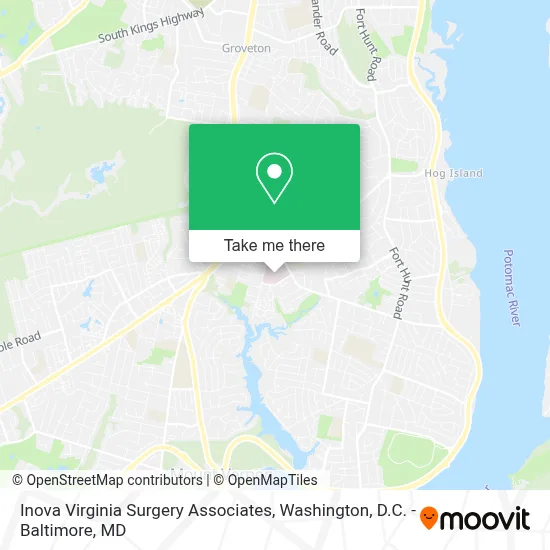 Inova Virginia Surgery Associates map
