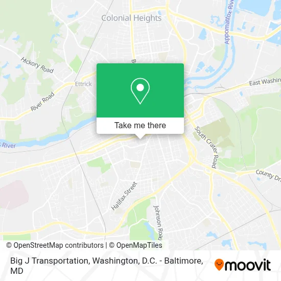 Big J Transportation map