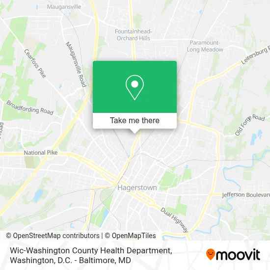 Wic-Washington County Health Department map