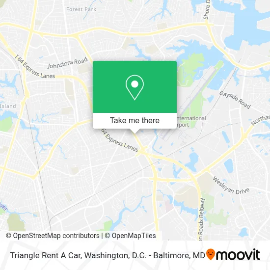 Triangle Rent A Car map