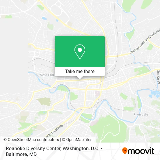 Roanoke Diversity Center map