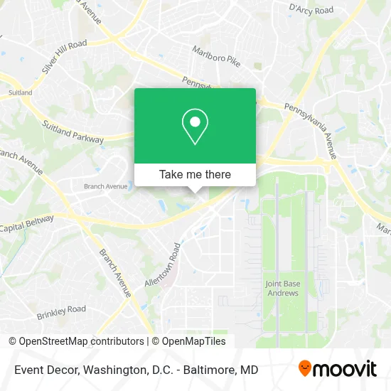 Event Decor map
