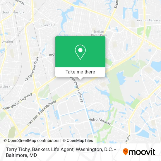 Terry Tichy, Bankers Life Agent map