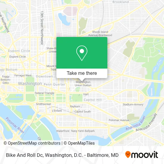 Bike And Roll Dc map