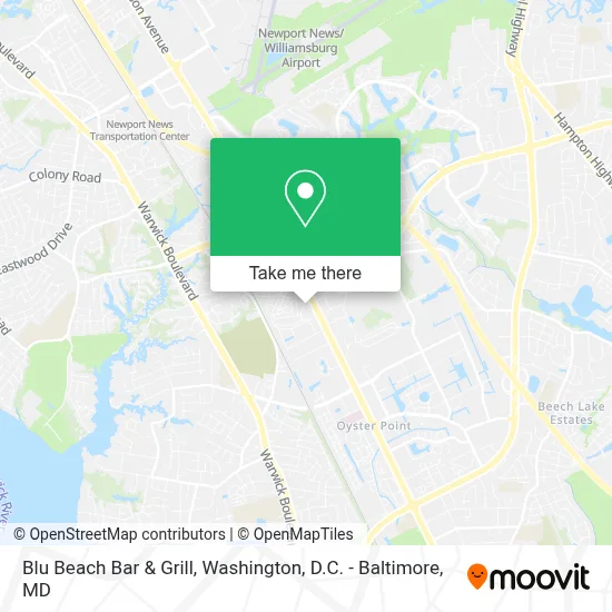 Blu Beach Bar & Grill map