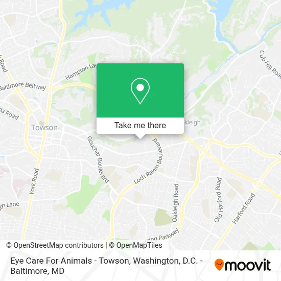 Eye Care For Animals - Towson map