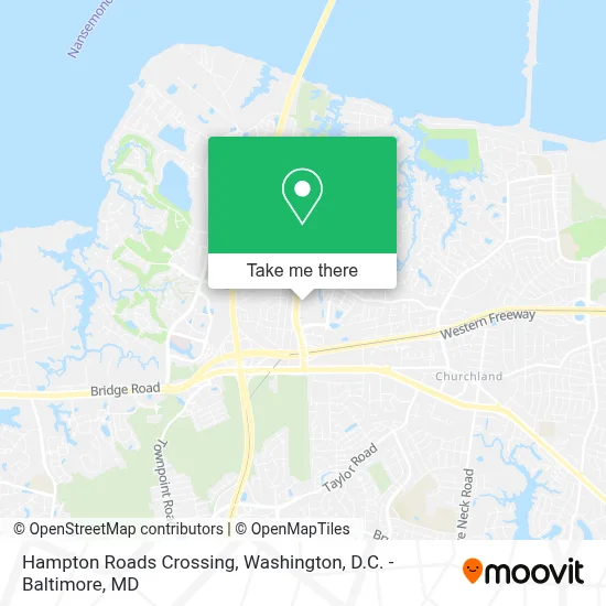 Hampton Roads Crossing map