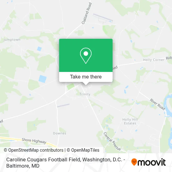 Caroline Cougars Football Field map