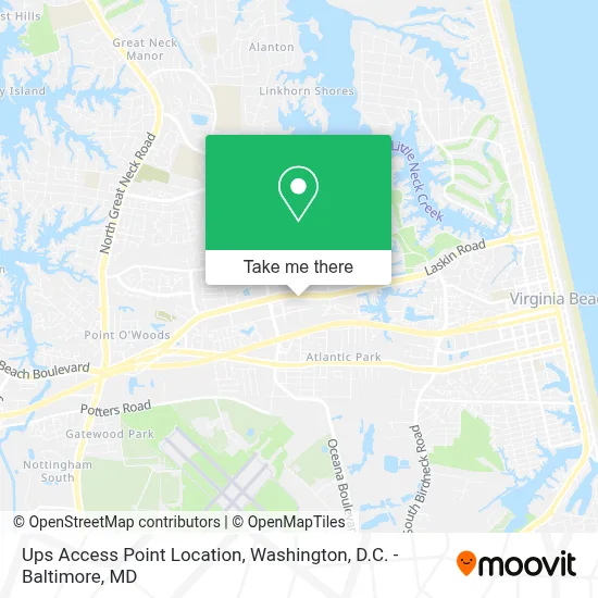 Ups Access Point Location map