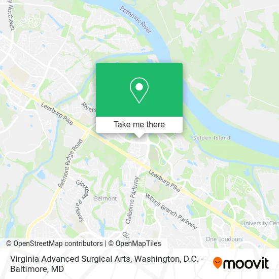 Virginia Advanced Surgical Arts map