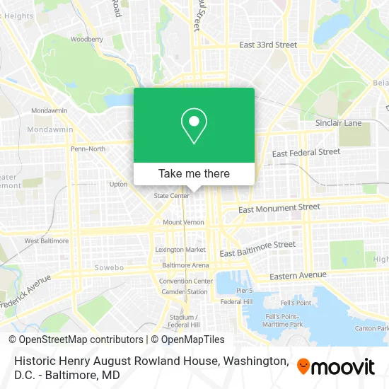 Historic Henry August Rowland House map