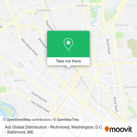 Adi Global Distribution - Richmond map