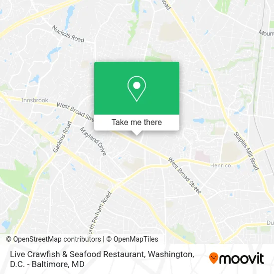Live Crawfish & Seafood Restaurant map