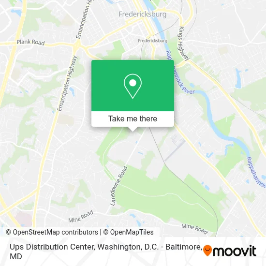 Ups Distribution Center map