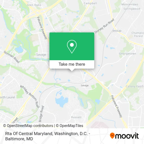 Rta Of Central Maryland map