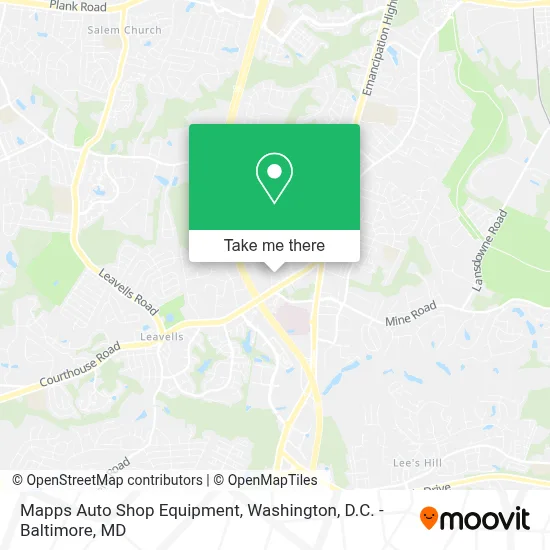 Mapps Auto Shop Equipment map