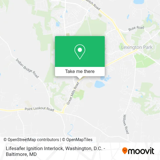 Lifesafer Ignition Interlock map