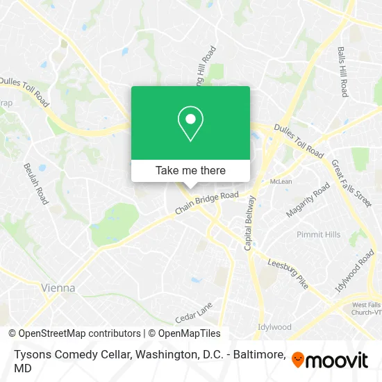 Tysons Comedy Cellar map