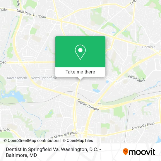 Dentist In Springfield Va map