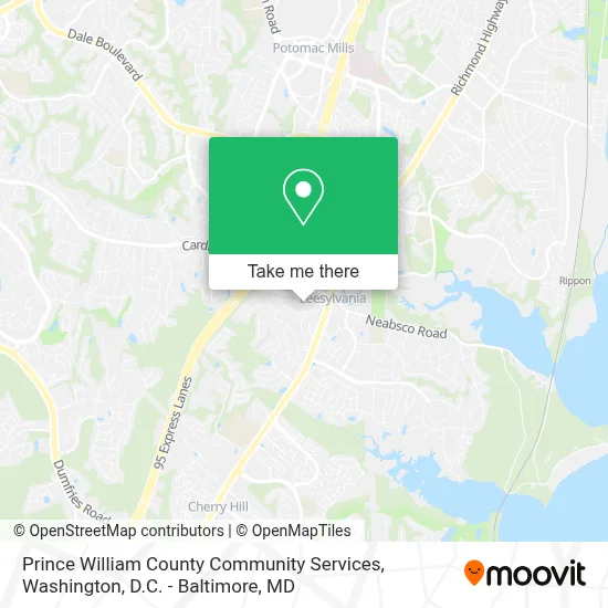 Prince William County Community Services map