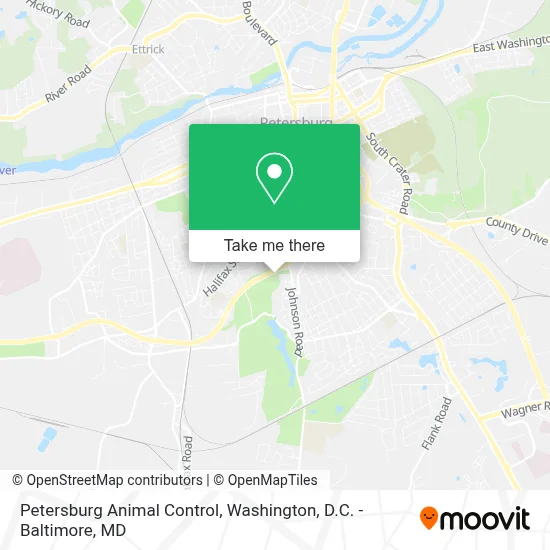 Petersburg Animal Control map