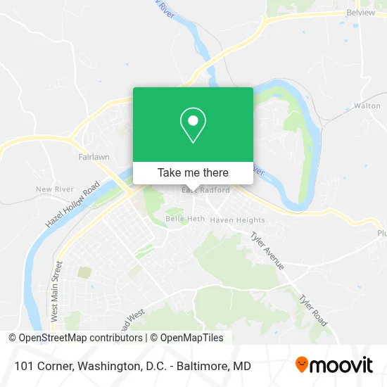 101 Corner map