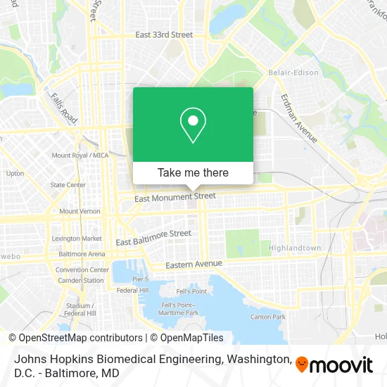 Johns Hopkins Biomedical Engineering map
