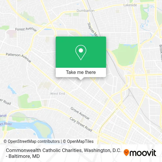 Commonwealth Catholic Charities map