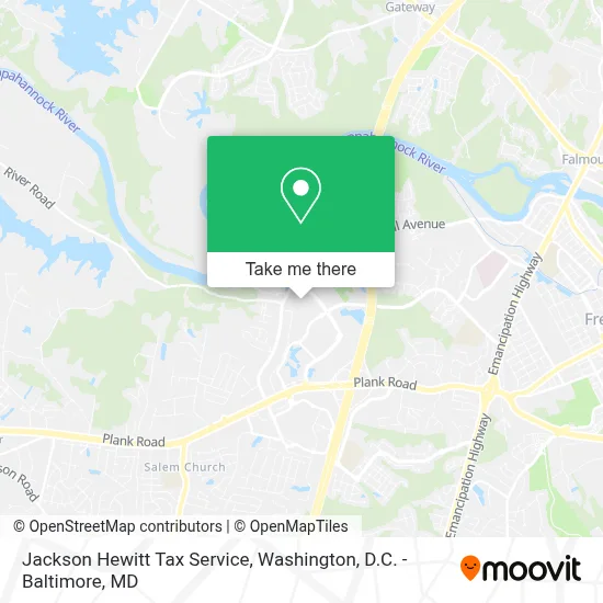 Jackson Hewitt Tax Service map