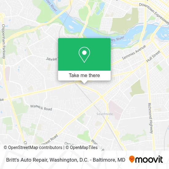 Britt's Auto Repair map