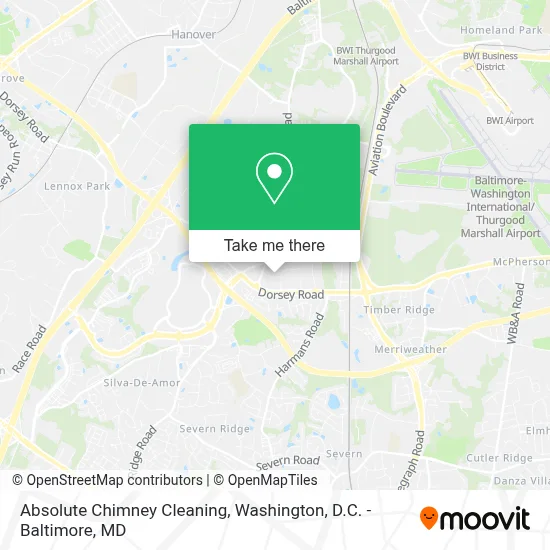 Absolute Chimney Cleaning map