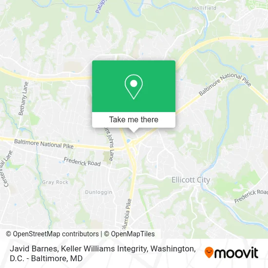 Javid Barnes, Keller Williams Integrity map