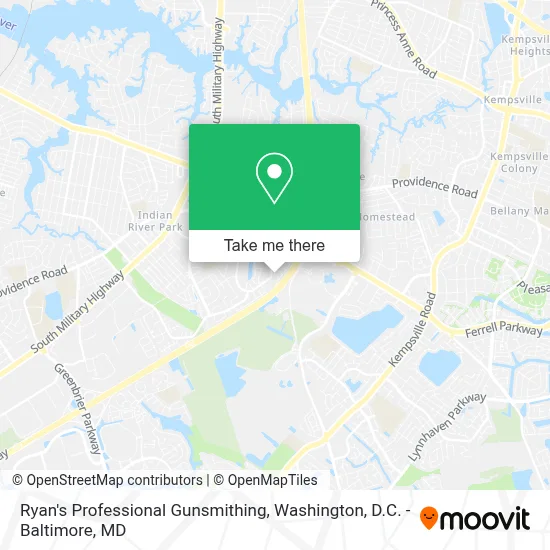 Ryan's Professional Gunsmithing map