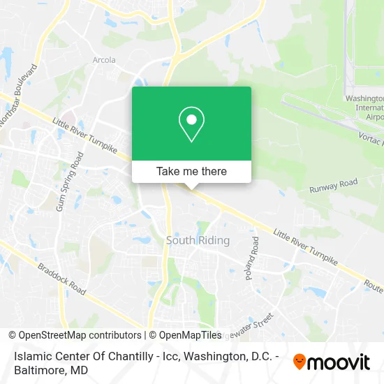 Islamic Center Of Chantilly - Icc map