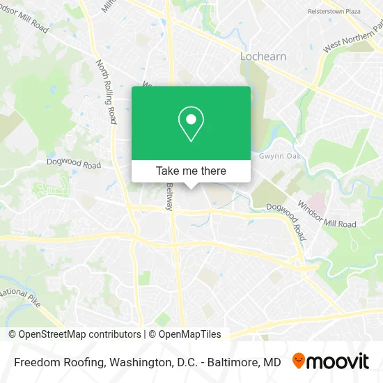 Freedom Roofing map