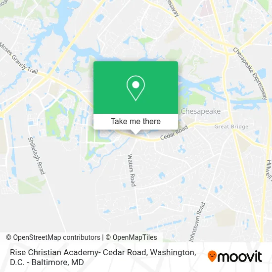 Rise Christian Academy- Cedar Road map