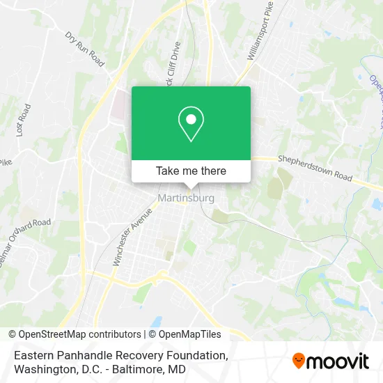 Eastern Panhandle Recovery Foundation map