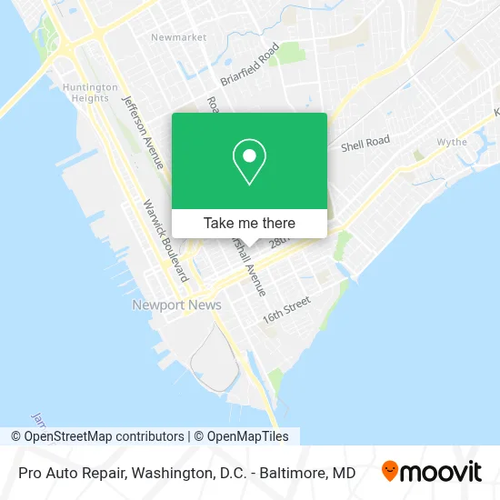 Pro Auto Repair map