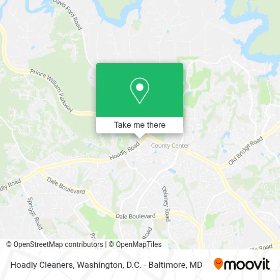 Hoadly Cleaners map