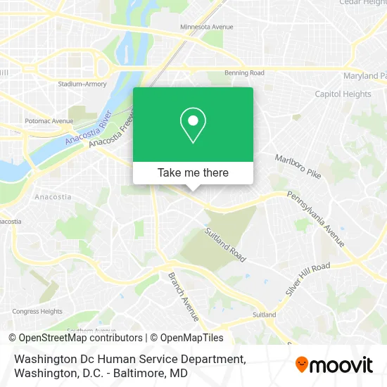 Washington Dc Human Service Department map