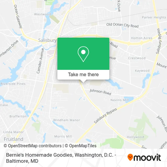 Bernie's Homemade Goodies map
