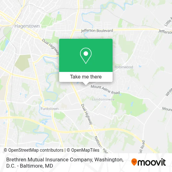 Brethren Mutual Insurance Company map