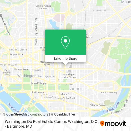 Washington Dc Real Estate Comm map