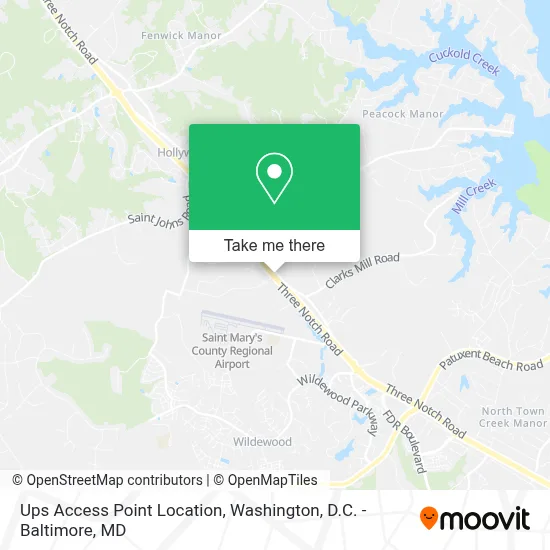 Ups Access Point Location map