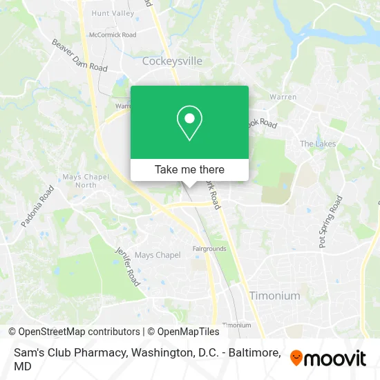 Sam's Club Pharmacy map