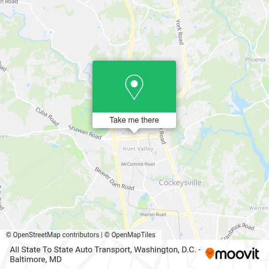 All State To State Auto Transport map