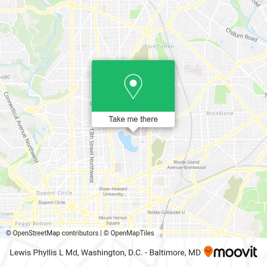 Lewis Phyllis L Md map
