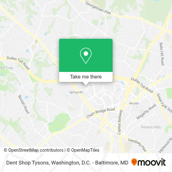 Dent Shop Tysons map